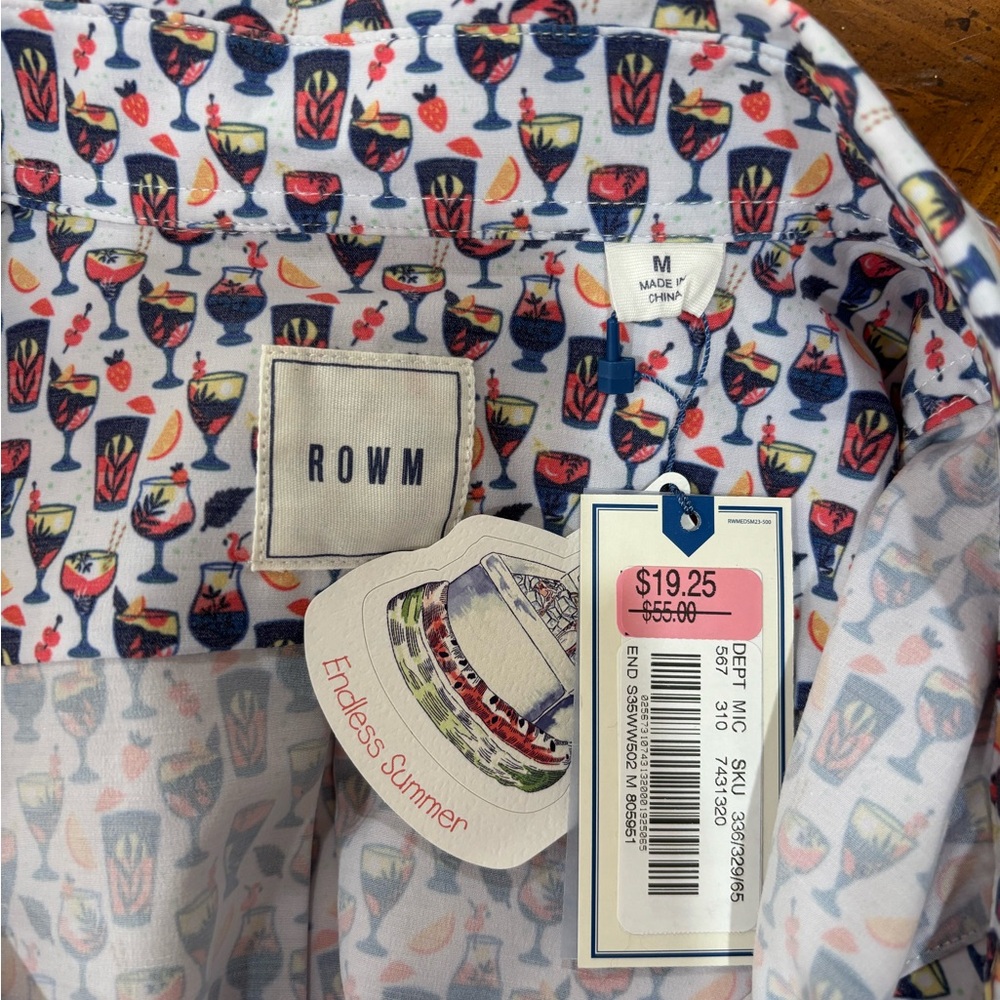 NWT Men's Multicolor Patterned Shirt - Picture 5 of 6